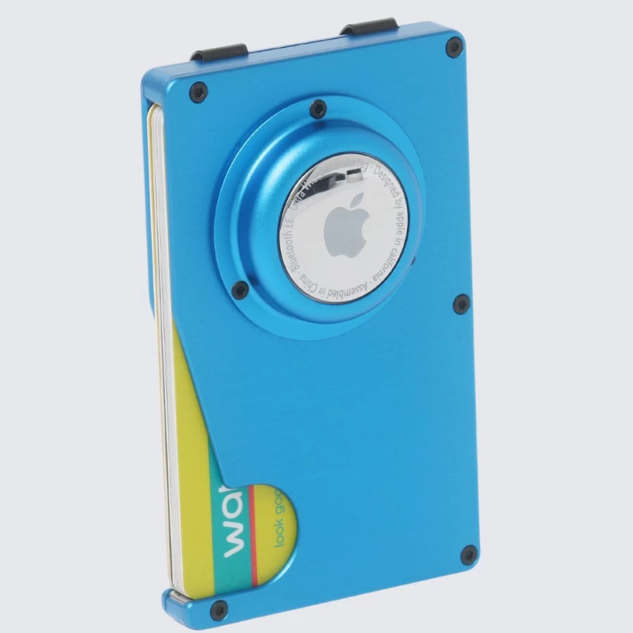 LA ENVIRO Huntly Blue Airtag Wallet - RFID Blocking & Slim Design for iPhone Tracking
